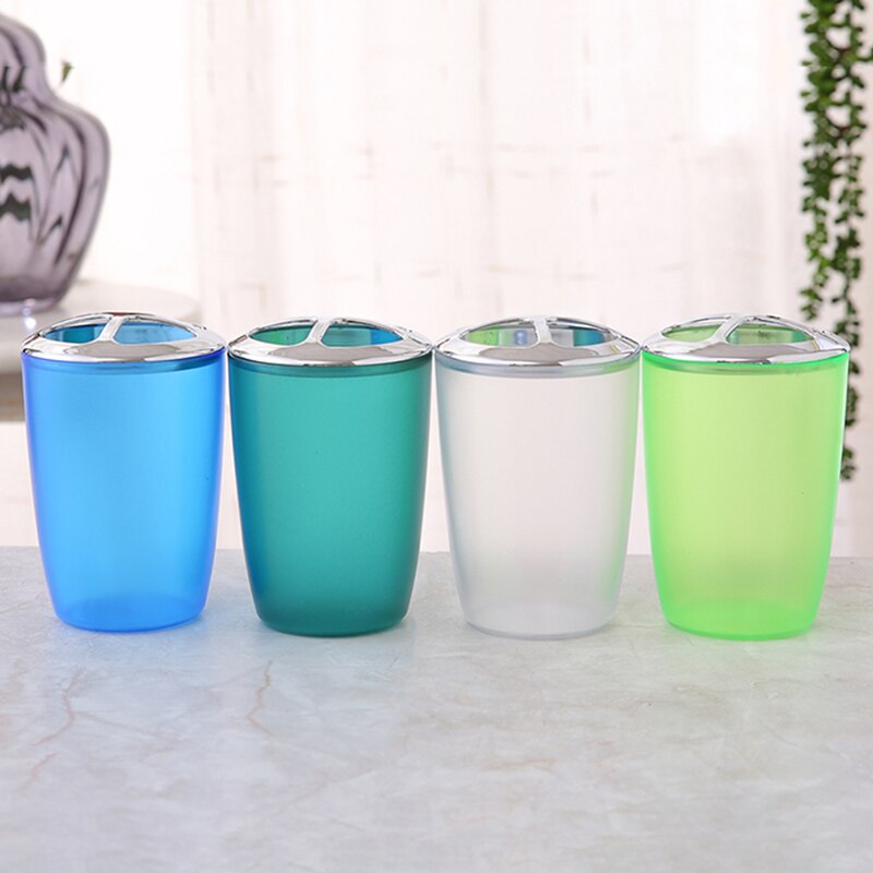 4 Stks/set Badkamer Accessoires Frosted Plastic Zeepdispenser Fles Zeepbakje Cup Tandenborstelhouder Set