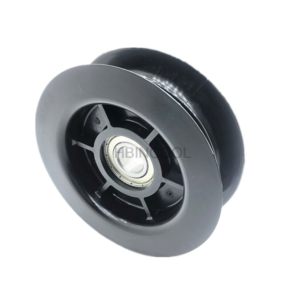 Puleggia per tubi del carrello elevatore doppia scanalatura con cuscinetto ruota in nylon di plastica generale 6204 per accessori per carrelli elevatori