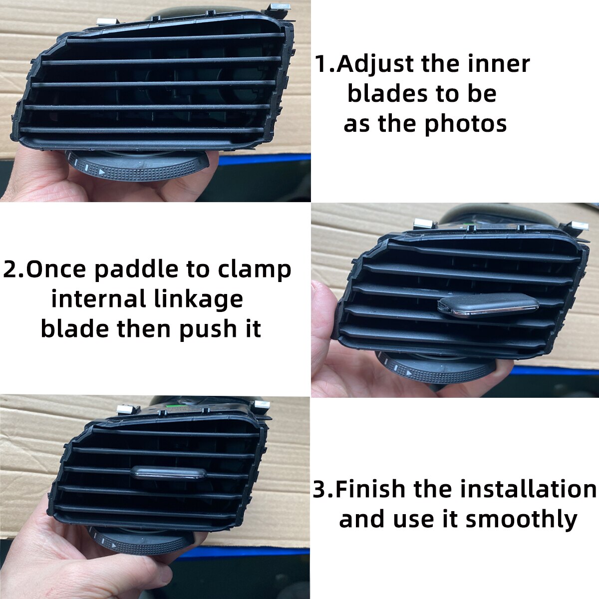 Nieuw Front Auto Dashboard Ac Air Vent Grill Silde Clip Adjust Trim Voor Vw Golf 7 7.5 Gti Rline