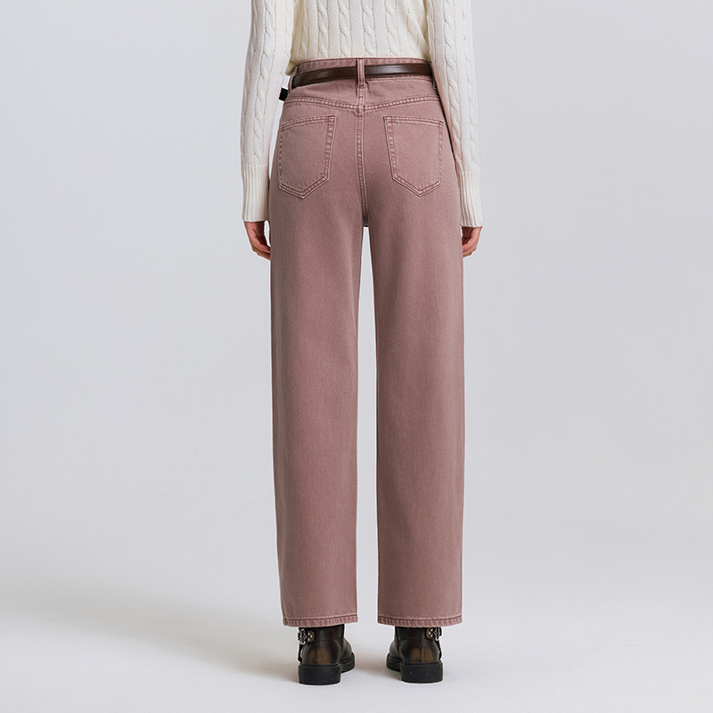 Semir Jeans Women Vintage Long Trousers Spring Wide-leg Trousers Comfortable Soft Versatile Trousers