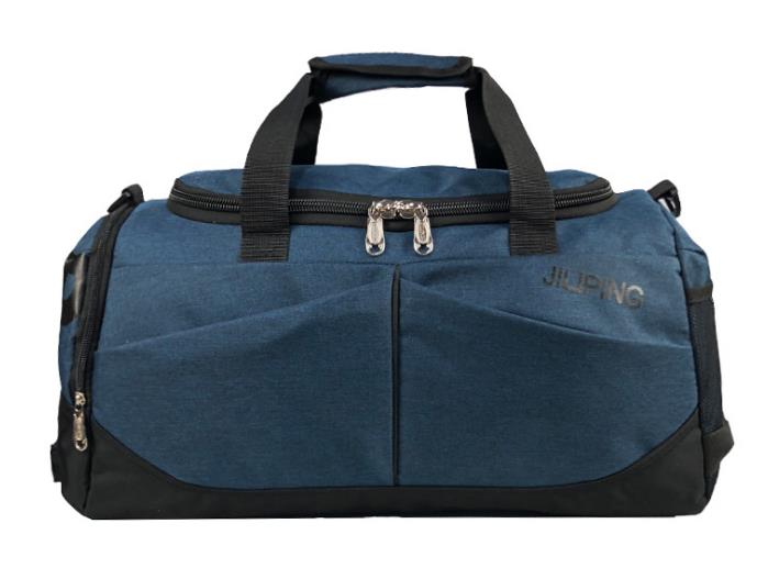 Iksnail vandtæt mænds sports gym taske kvinder rejse håndtaske stor udendørs tote bagage yoga til fitness skulder tasker: Dyb blå