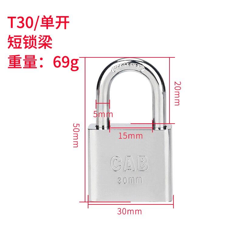 Sleutel Deurslot Hangslot Anti-Diefstal Slot Kantoor Kast Huishouden Slaapzaal Kleine Lock Kleine Maat: E