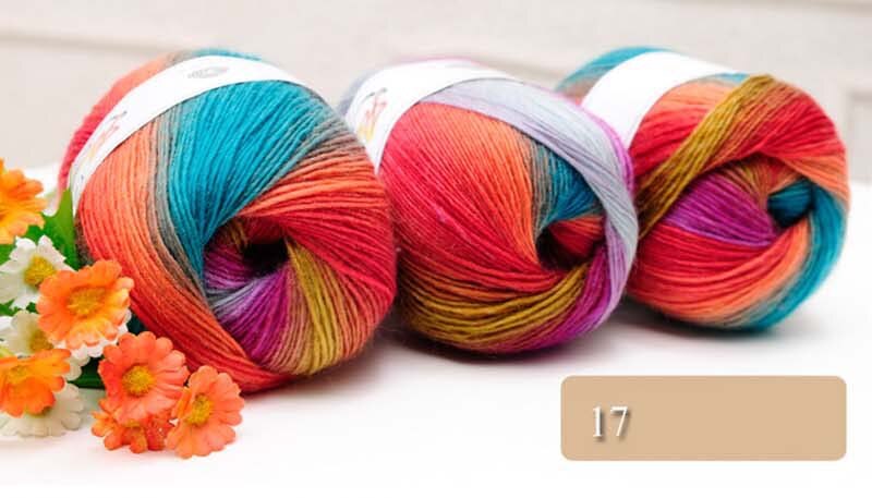 100 g/stk afrikaanse kant stof garen diy linten voor ambachten fancy wol garen hand breien: 17