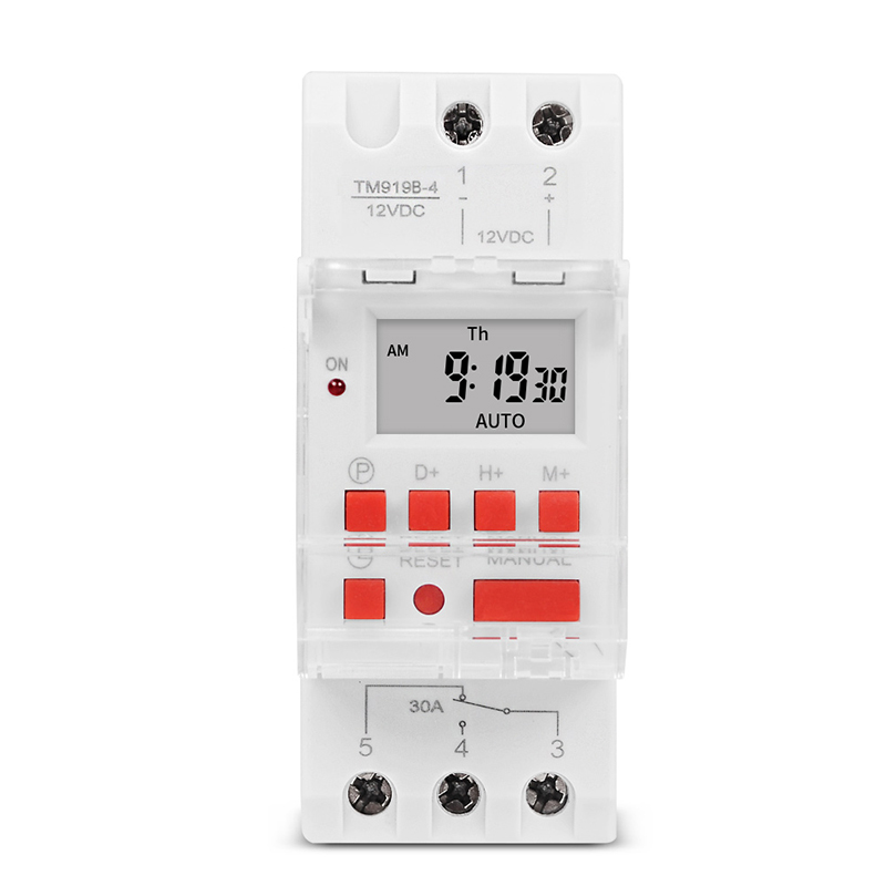 Sinotimer 30A High Load 85-265VAC 7 Days Digital Programmable Timer Switch Relay Time Control For 16 ON/OFF Output: Silver