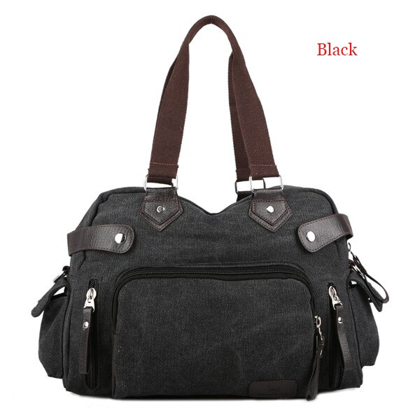 MANJH Canvas Men's Handbags Casual Cross Section Single Shoulder Bag Brand Inclined Shoulder Bag M005: Black