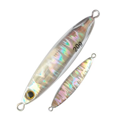 FUNADAIKO Shore Cast Jigs Metal Slow Jig Cast jig 30g 40g 60g Artificial Bait Shore Fishing Sea Bass Metal lure Angler: silver laser / 40g