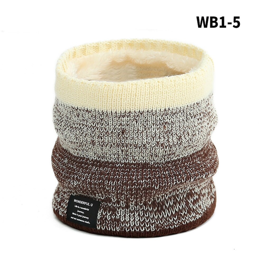 Mode Vrouwen Mannen Gebreide Sjaal Effen Winter Dikke Fluwelen Snood Sjaals Lady Warm Unisex Nek Sjaals Ring: 05
