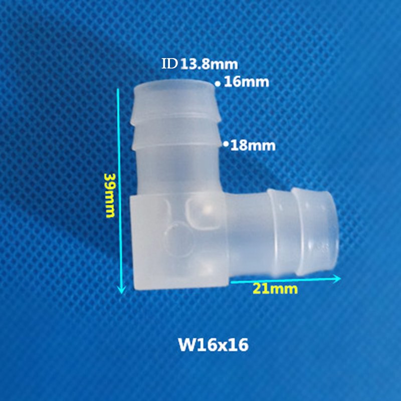 10 kpl 8mm ~ 20mm 90 asteen letku yhtä suuri pienentävä kulmaliitin l-tyyppinen muovinen pagodi kyynärliitos puutarhan kasteluputkien liittimet: 16mm