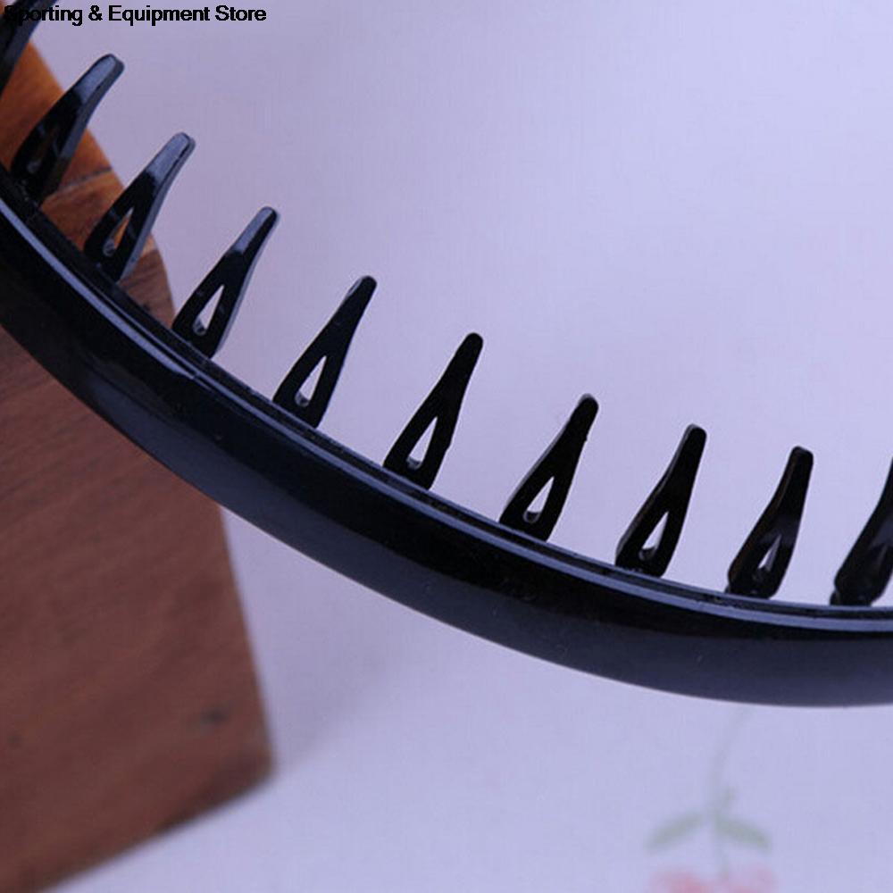 1 Pc Mannen/Vrouwen Hoofdband Getande Haarband Sport Hoofdband Zwart Draagbare Haarband