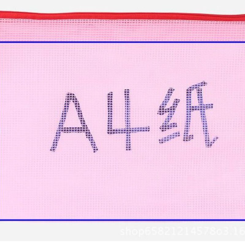 A4 Grid Transparant Document Organizer Pvc Rits Briefpapier School Handvat Papier Pouch File Organizer A3/A4/A5/a6 Document Zak