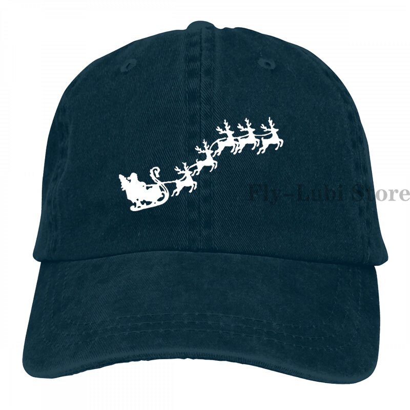 Santa Reindeer Baseball cap men women Trucker Hats adjustable cap: 2-Navy