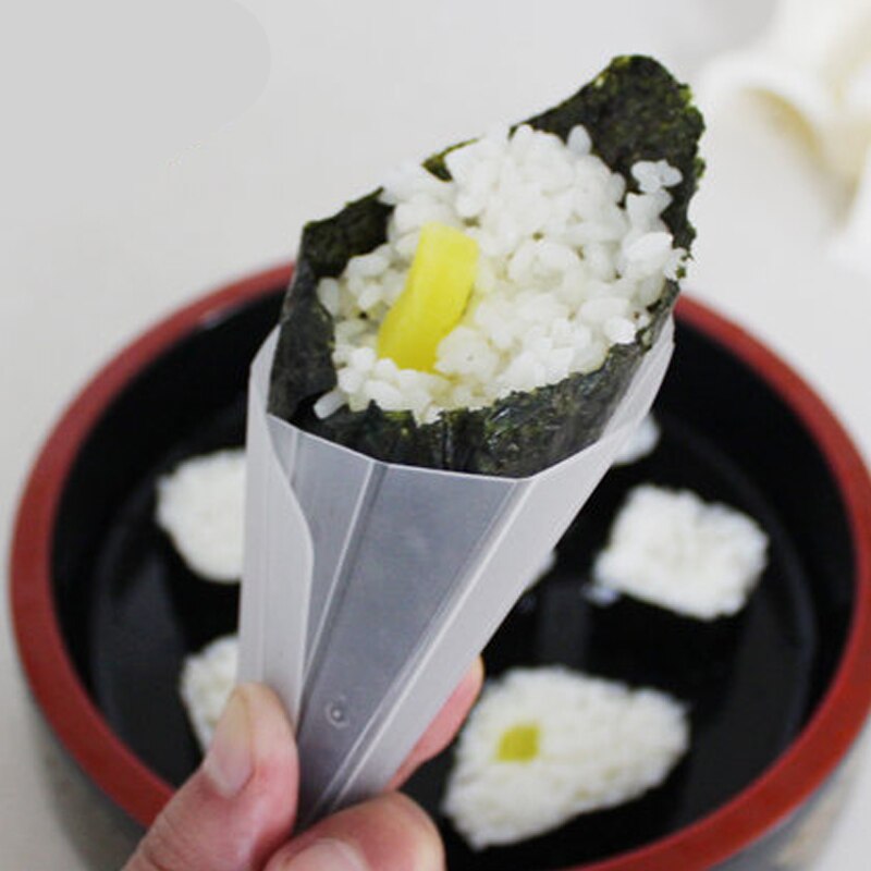 4 Stks/set Sushi Gereedschap Twee Hand Roll Temaki Sushi Mallen Mallen Diy Sushi Maker Onigiri Bento Rijst Bal Maker Met rijst Paddle
