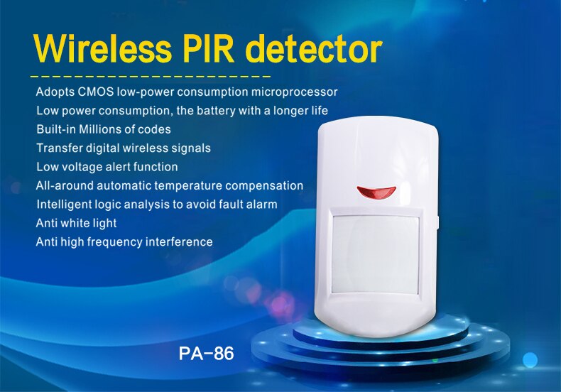 YUPA Auto Pet-proof PIR Sensor Infrared Wireless Motion Detector 433Mhz RF Sensor For Smart Home Security Alarm System