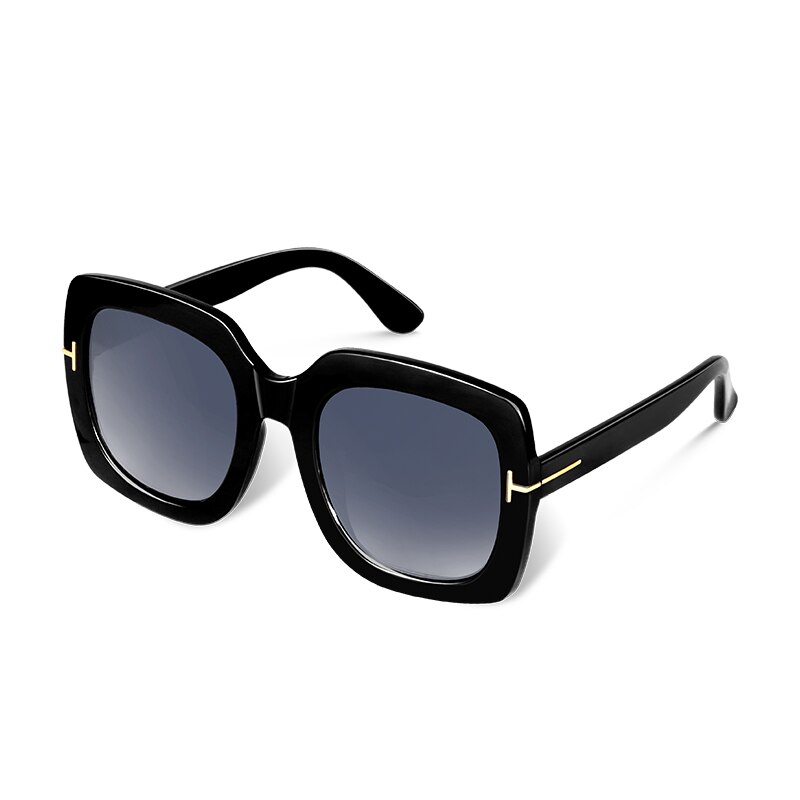 årgang firkantede solbriller kvinner briller herre speil solbriller kvinnelig kjent merke nagle svart eyewear gafas de sol: C5