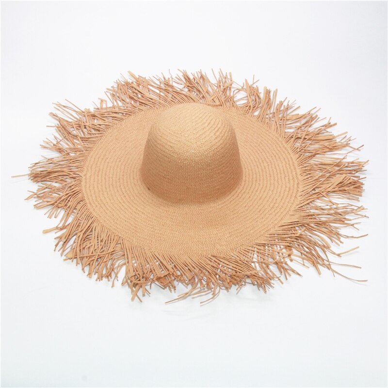 Sombreros de playa esponjosos de 9 colores para mujer, sombreros de Sol de ala ancha para verano, accesorios de playa para vacaciones, , NH967