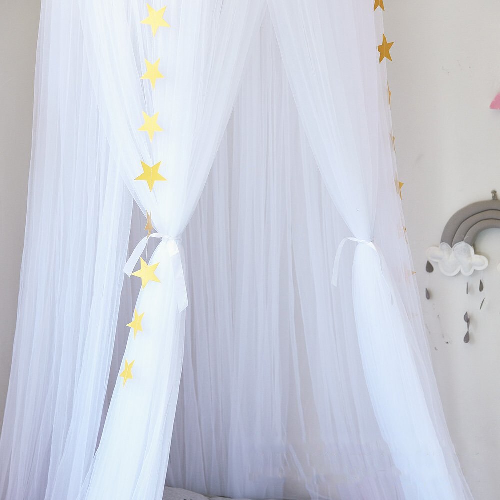 Dosel de corona para cama de bebé, cubierta de malla para decoración de dormitorio de bebé, chico