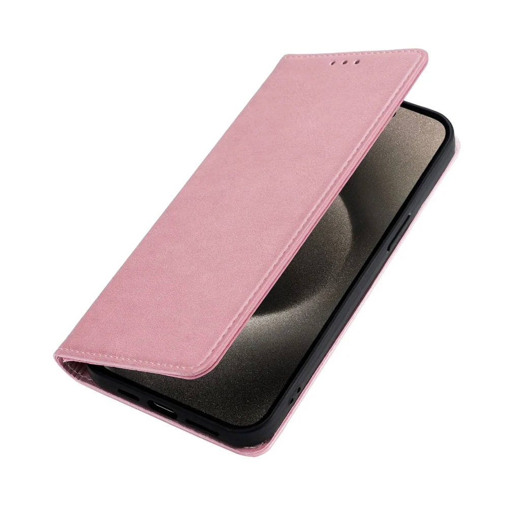 Redmi A2 Hülle, modische Leder-Brieftaschen-Buchhülle für Xiaomi Redmi A1 A2 A1 Plus A2 Plus, magnetische kippen-Handyhülle mit Kartenfächern: Baumwoll stoff / Rose