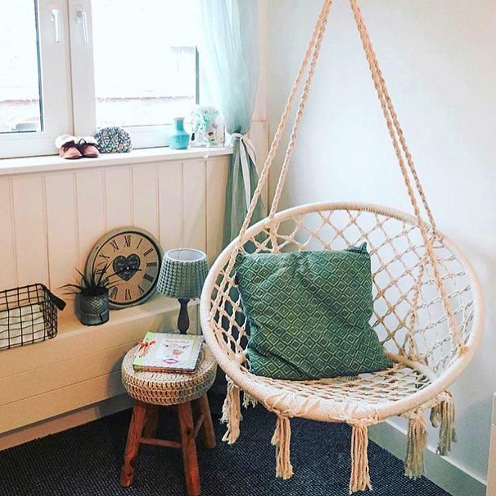 Hamac extérieur Style nordique rond intérieur suspendu chaise dortoir jardin balcon unique sécurité hamac maison jardin extérieur décor