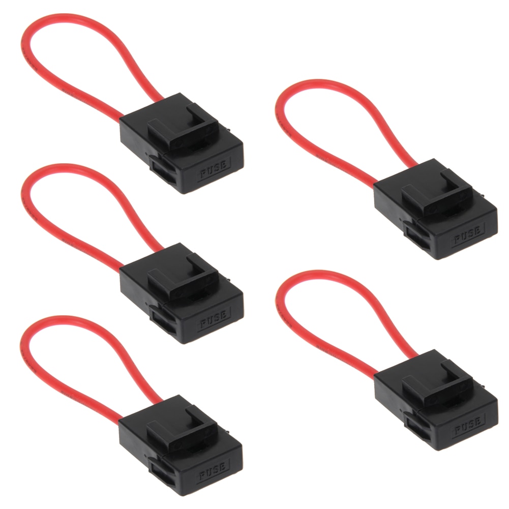 5pcs Mini Inline Fuse Holder with 30A Fuse 22AWG Wire Car Automotive In-Line Fuse Socket for ATO ATC Blade Type Fuses
