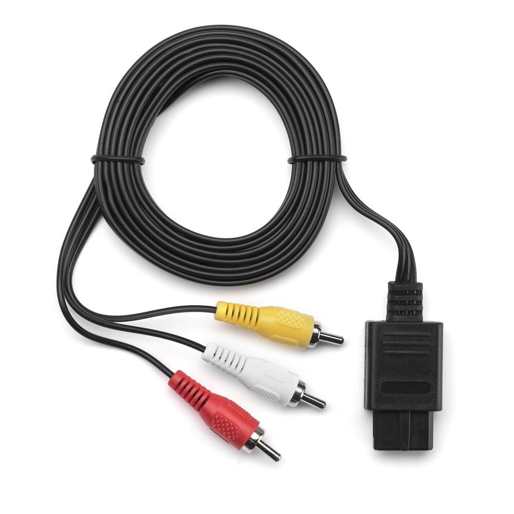 Cable N64 A/V para NS64, Cable AV A RCA para Super, Nintendo, GameCube, N64, SNES, 1,6 M