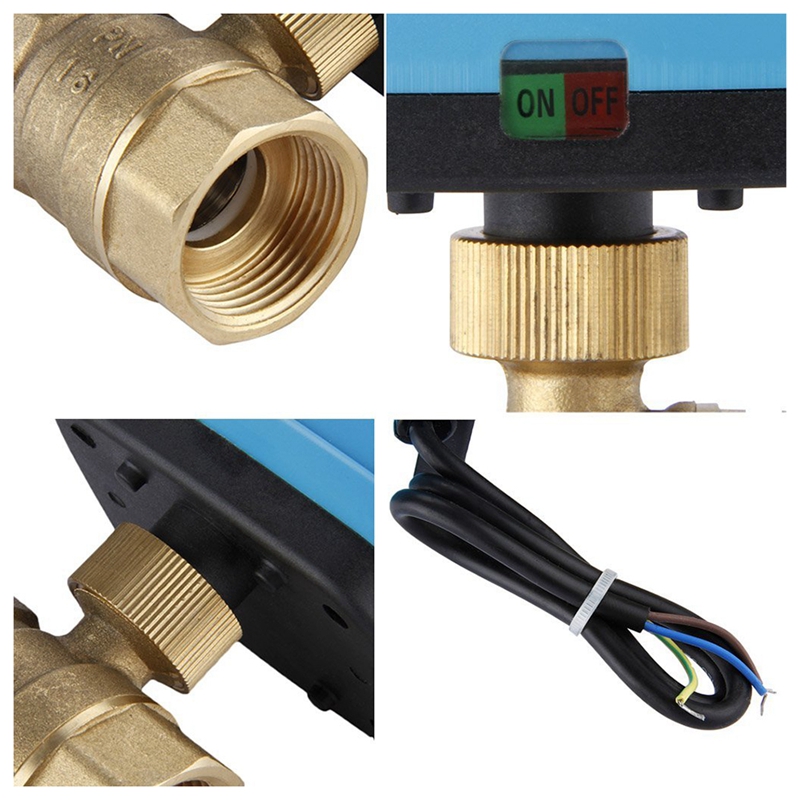 1 Uds Válvula de zona de 2 vías Válvula de dos vías válvula de bola para Motor válvula de bola eléctrica 220V DN25 (G1.0inch) válvula de marcha atrás con LED Lig
