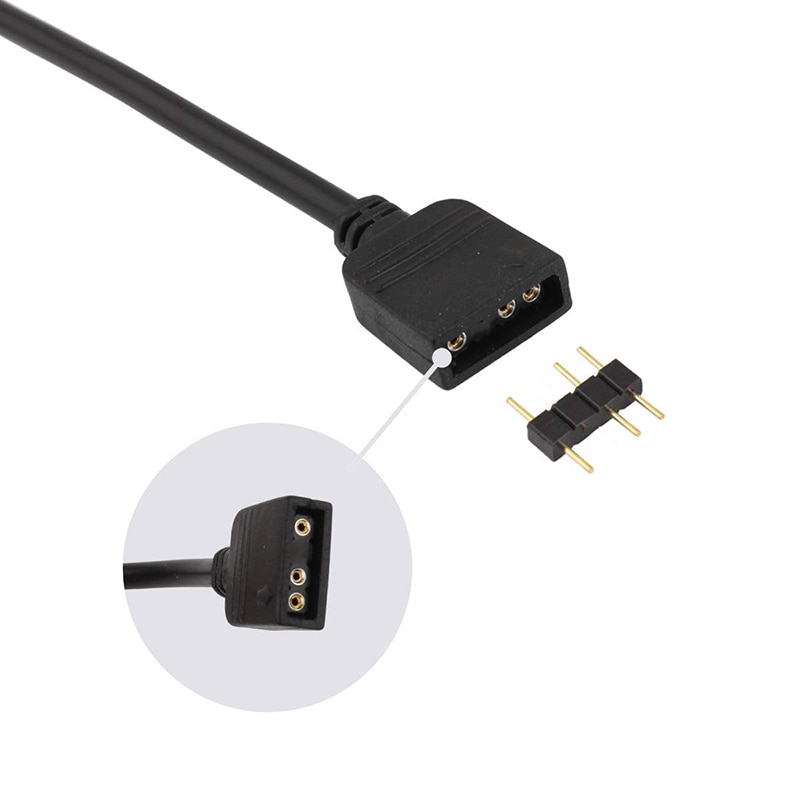 Molex 5V 3-Pin RGB ARGB AURA 3 Knop Controller w/2 3 4 5 RGB Splitter hub Adapter Kabel voor RGB Strip Verlichting Fans Koelers