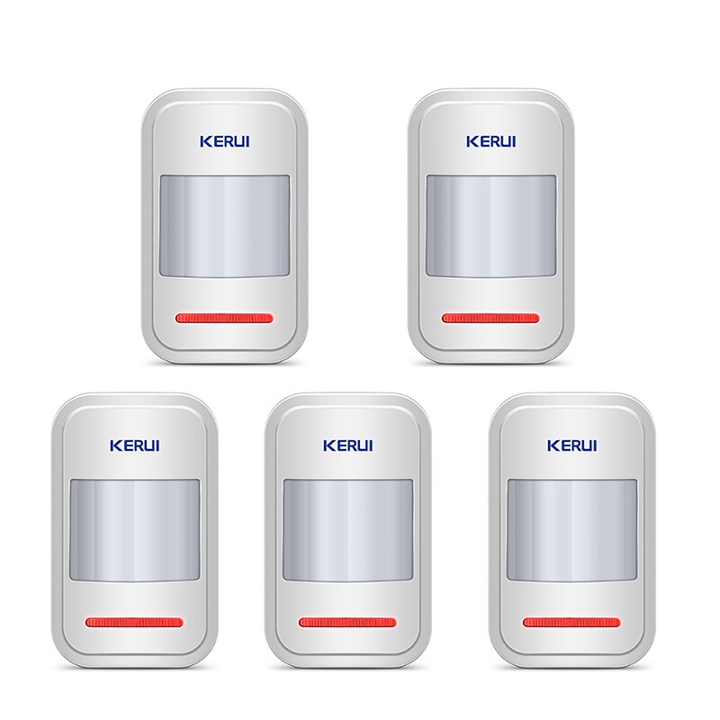 KERUI Wireless Infrared PIR Sensor Built-in Antenna 433MHz PIR Motion Sensor Detector For GSM PSTN Home Alarm System: 5pcs
