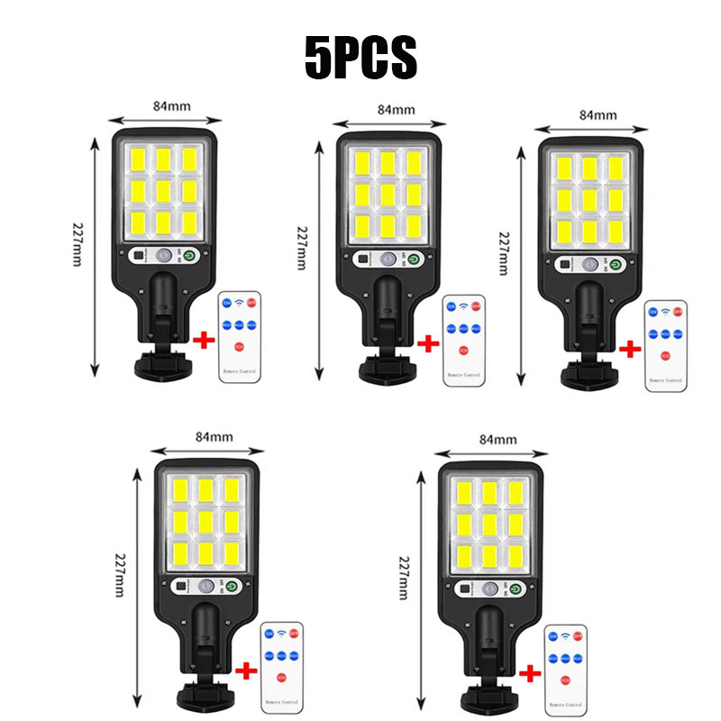 Led Solar Outdoor Remote Control 3 Modes Led Courtyard Wall Lamp Garden Terrace Garage Human Body Induction Door Street Lighting: sunny yellow