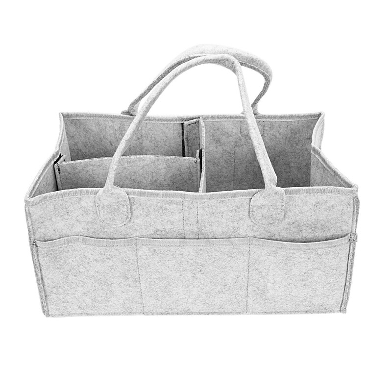 2X Baby Diaper Caddy Organizer Portable Holder Bag For Changing Table And Car, Nursery Essentials Storage Bins