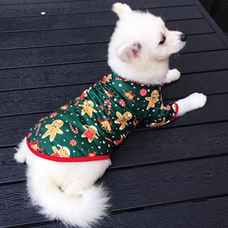 Kæledyr hunde tøj jule julemand snemand honningkager mand mønster kæledyr frakke kæledyr kat hund juletøj yndigt kæledyr outfit