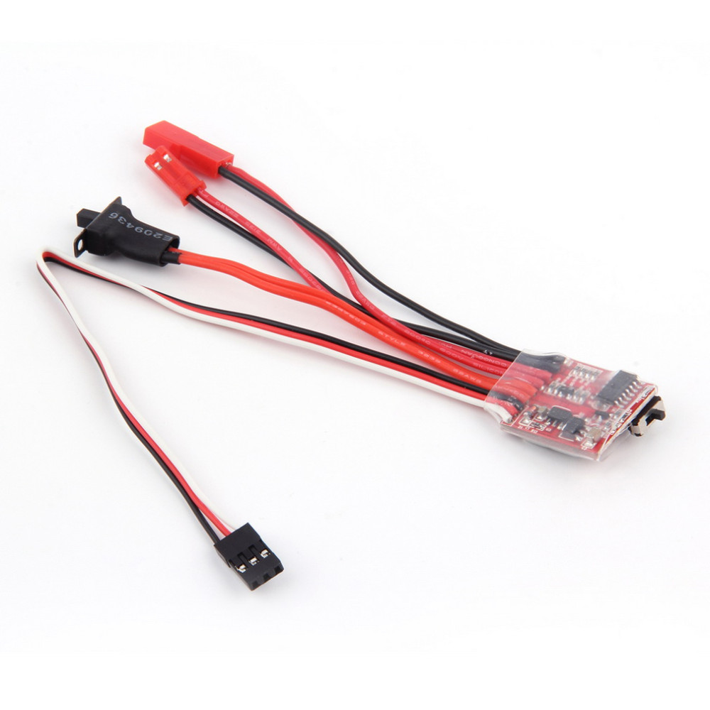 Mini 20A ESC Motor Speed RC ESC 2KHz Forward Reverse Brush Brake RC 2S for Controller Boat Car Prototank Top Regulator