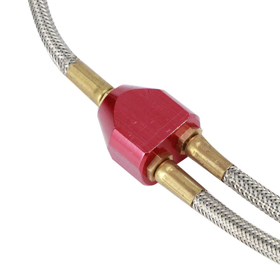 Gas Stove Adapter /8 DN6 Outdoor Camping Gas Stove Flat Tanks Hose Adapter Accessories for Connecting 2 Burners Gas Stove Hose