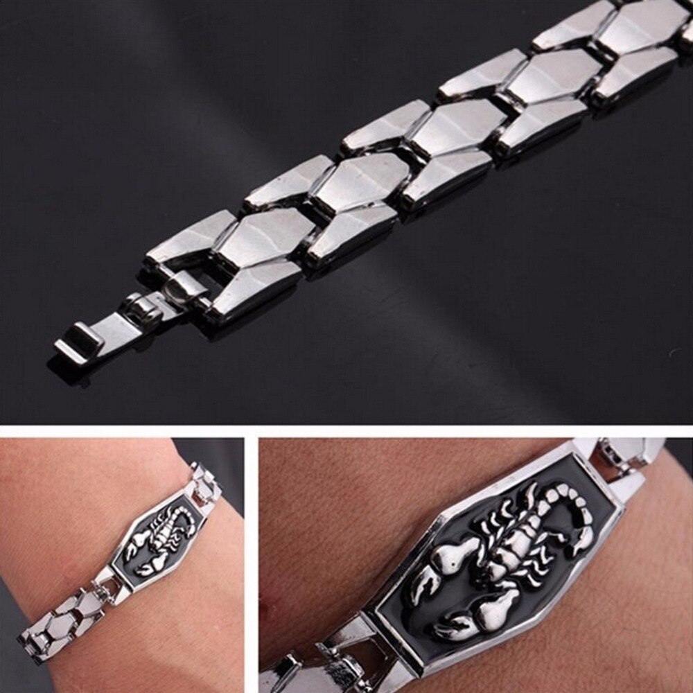 Edelstahl Armbänder Männer Skorpion Charme Armbänder Punk Mann Armbänder & Armreifen Armbinde Pulsera hombre Schmuck