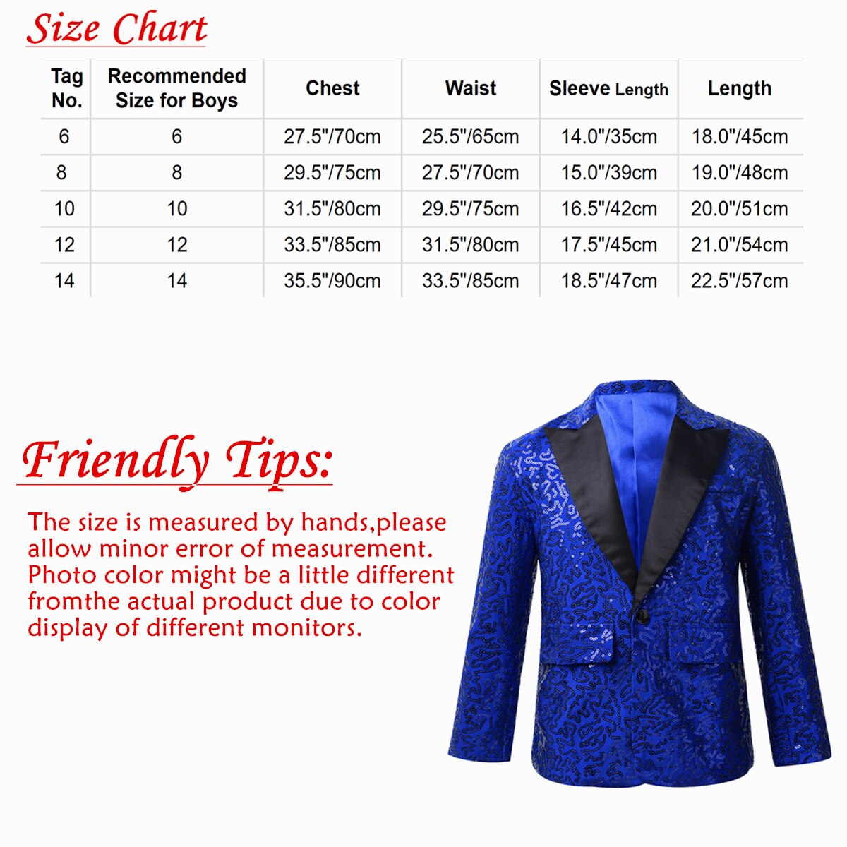 Sequins Boys Blazer Jacket Gentleman Kids Violin Dance Show Performance Jacket Children Formal Wedding Birthday Party Jacket