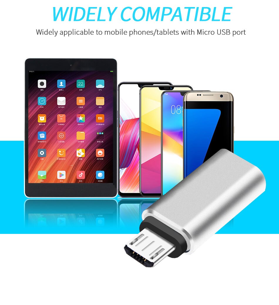 Converter Type-C USB-C to Micro USB B 3.0 Date Charging Cable Adapter Charger for Samsung Xiaomi Meizu Huawei Table