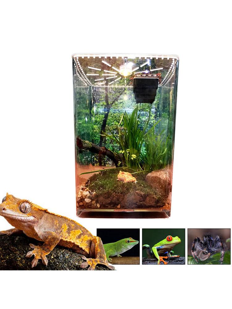 21.5Cm * 17.5Cm * 29.5Cm Reptile Kweekbak Voeden Dozen Helder Acryl Reptiel Terrarium Voerbox Voor gekko 'S Spiders