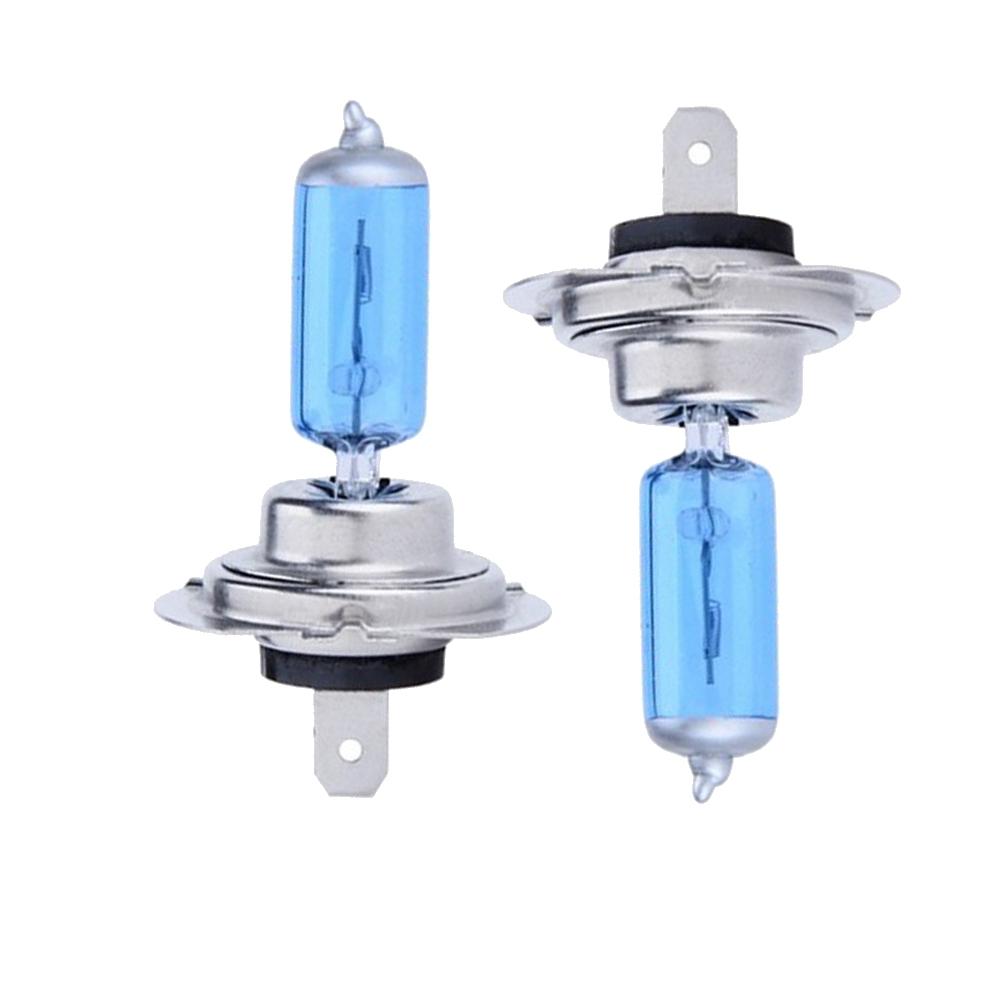 2 st  h7 xenon halogenlampa 5000k bil supervita lampor lampor 12v 55w