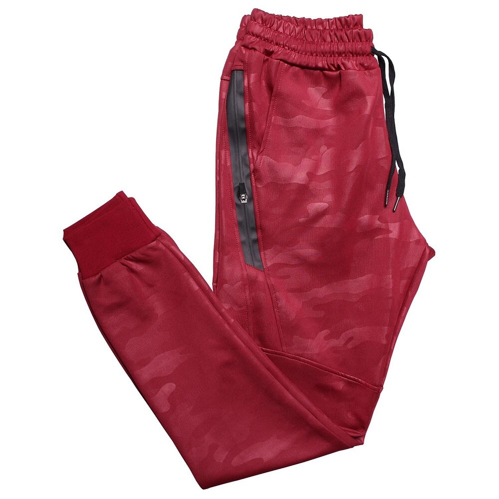 Pantaloni Casual larghi di grandi dimensioni pantaloni spessi autunno inverno da uomo stampa mimetica Bouquet piedi pantaloni sportivi pantaloni da guardia uomo Jogger: Rosso / L