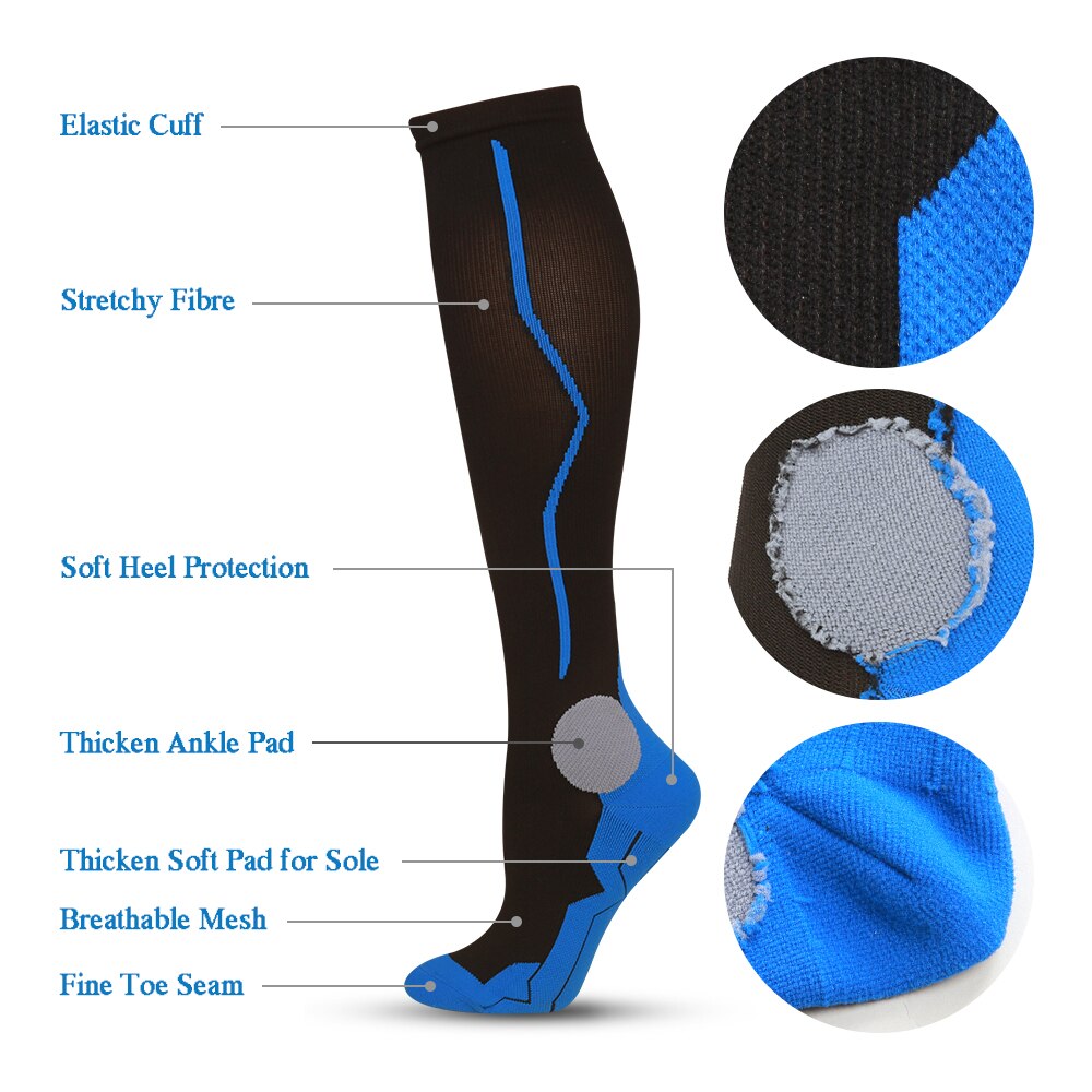 Sports Running Long Stockings Football Soccer Socks Leg Compression Stretch Stocking Athletic Compression Socks