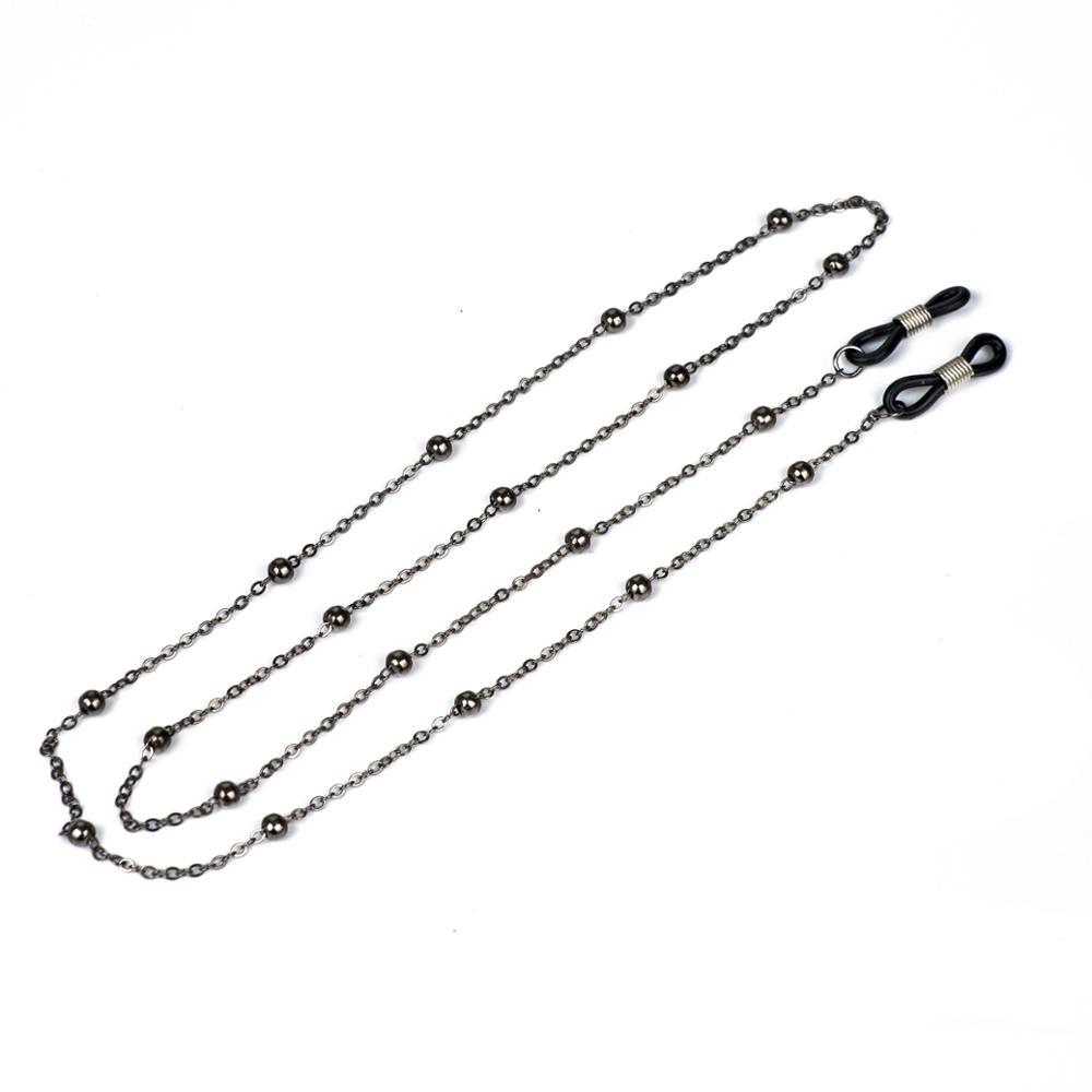 Polygon anti blå lys briller unisex hip hop almindelige briller til mænd kvinder metal ramme briller til bryllupsfest briller: Kæde sort