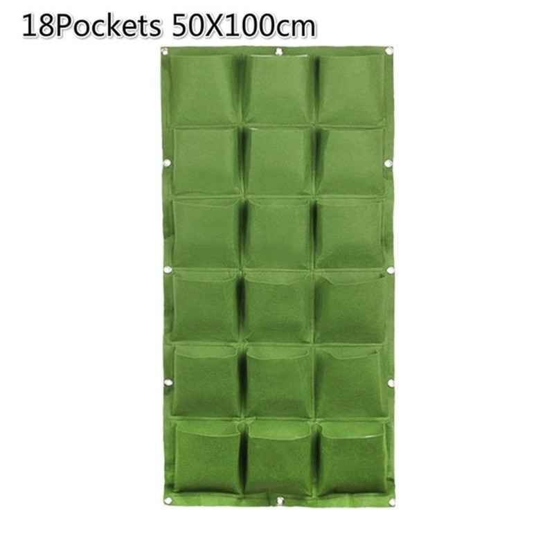 Wall Hanging Planting Bags Garden Vertical Planter Multi Pocket for Wall-mounted Gardening Flower Outdoor Indoor Growing Pots