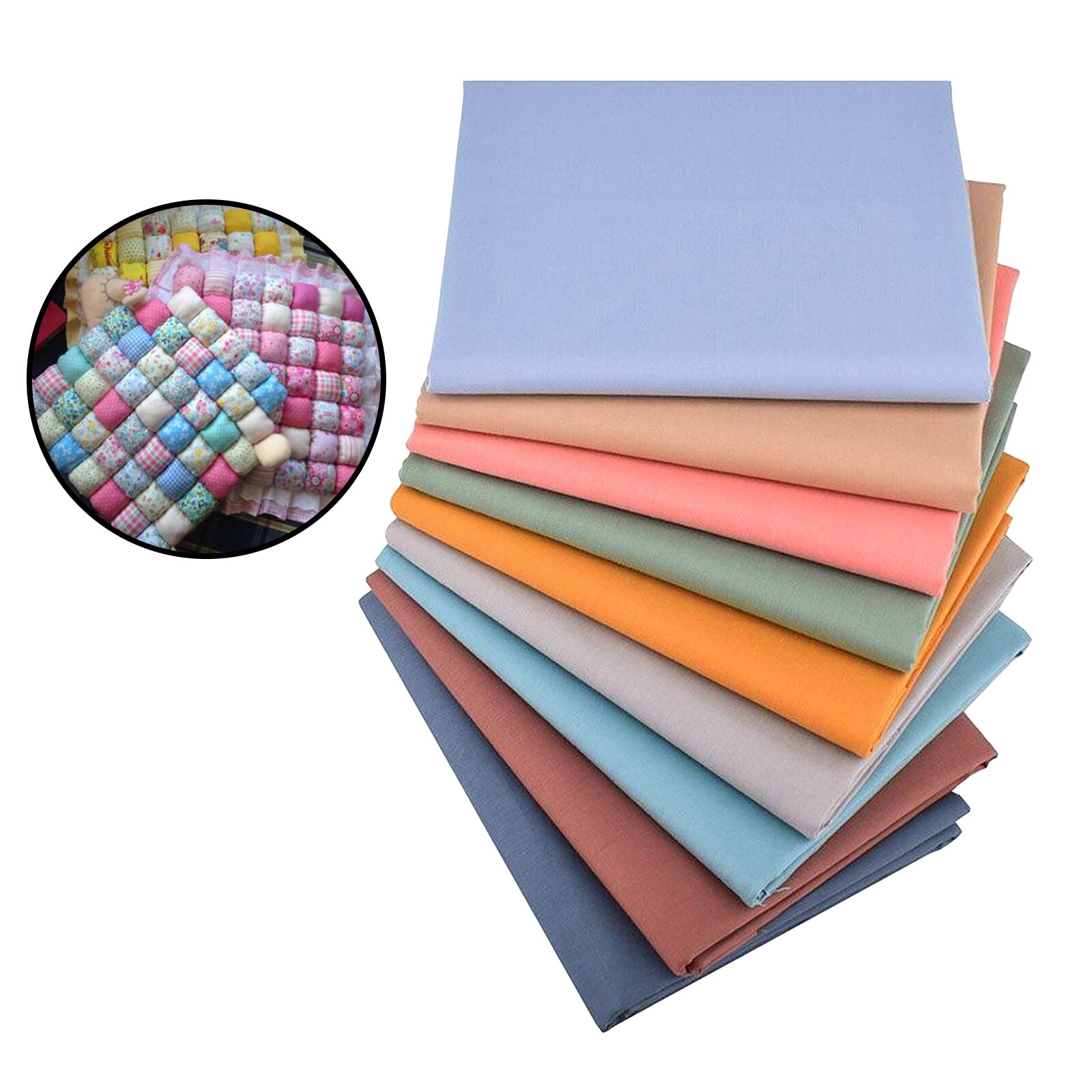 9Pcs 100% Katoen Pleinen Bundels Decortive Voor Diy Naaien Katoenen Doek Quilten Patchwork Materiaal 25x25cm