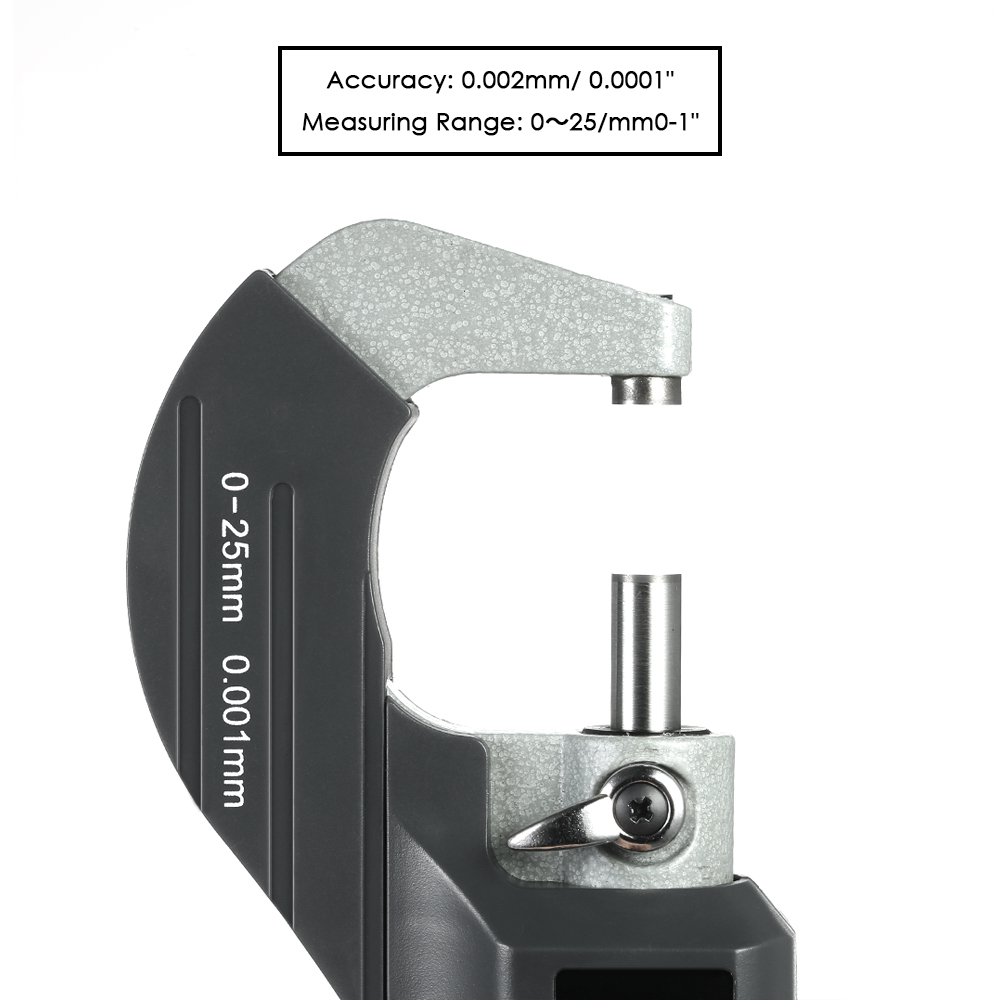 0-25mm High Precision Electronic Digital Outside Micrometer Micro Caliper Length Measuring Tool Micrometers