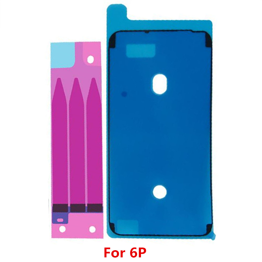 5 zestawów/partia baterii naklejki paski + wyświetlacz LCD wodoodporne uszczelnienie samoprzylepna naklejka dla iPhone 6S 7 8 11 pro Plus X XR XS Max
