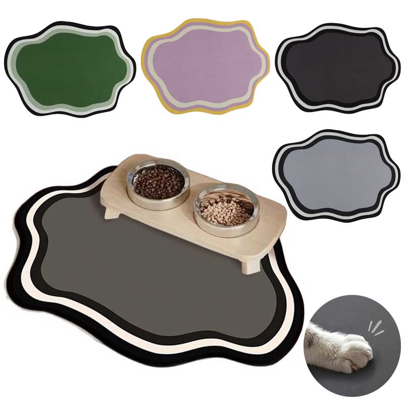 1 pz estate tinta unita tappetini per animali domestici antiscivolo assorbente resistente all'usura a prova di perdite facile da pulire tappetini per cibo per cani tappetini per cibo per gatti