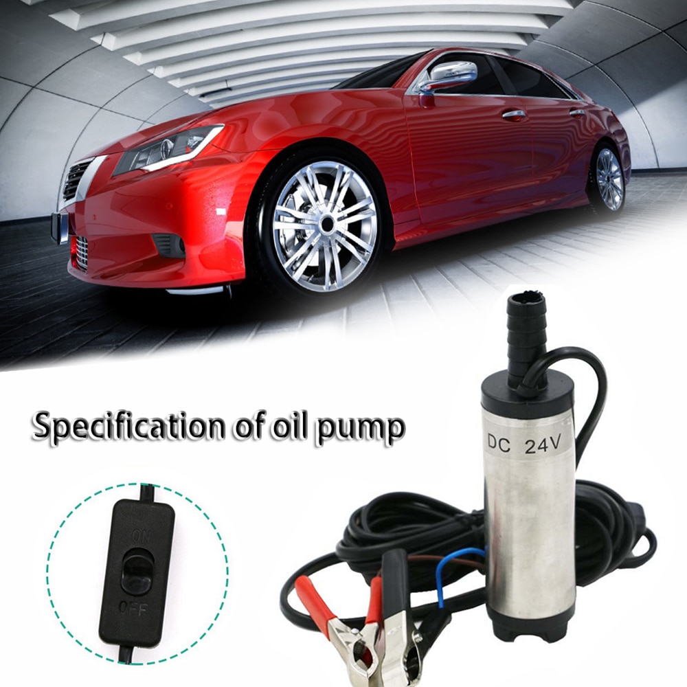 Electric Oil Pump12V 24V Oil/crude Auto Car Boat Motor Oil Fluid Sump Submersible Pump Exchange Transfer Pump Suction Tubes