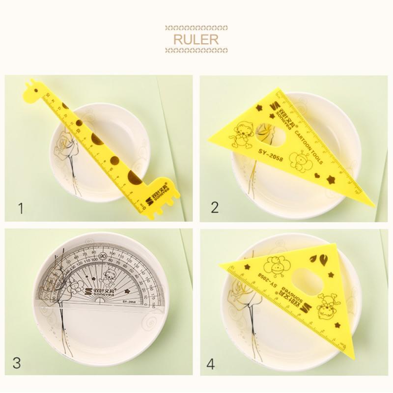 Novelty Giraffe Ruler Set Stationery Kawaii Student Ruler Set of Drafting Rules Stationery School Supplies In STOCK!