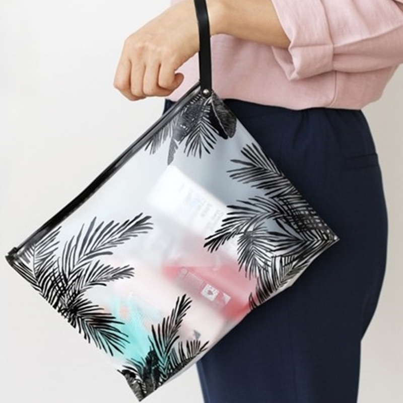 Frauen Klar Kosmetik Taschen PVC Kulturbeutel Taschen Reise Veranstalter Notwendig Schönheit fallen machen-hoch Tasche Schlecht waschen machen hoch Kasten