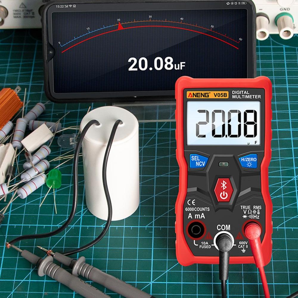 V05B Digital 6000 Counts Analog Multimeter AC/DC Currents Voltage Mini Testers True RMS Bluetooth Multimetro