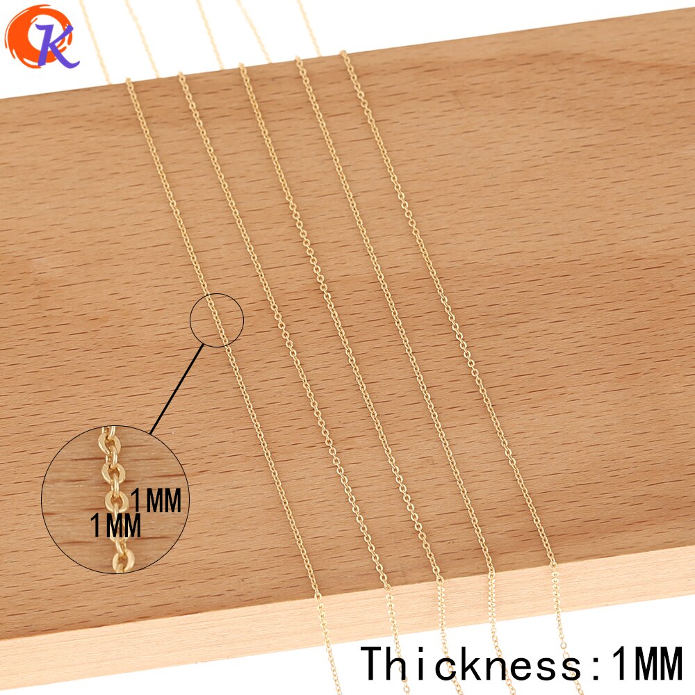 Cordiale Disegno 5 M/lotto Accessori Dei Monili/Oro Catene/Orecchini Risultati/Genuino Placcatura in Oro/Fatto A Mano/FAI DA TE/Collana A Catena Sottile